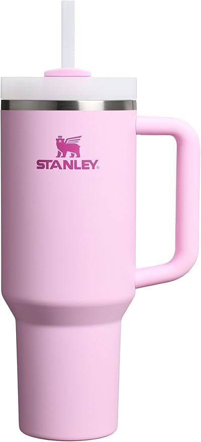 Stanley Quencher H2.0 Tumbler 40 Oz with Handle And Straw Flowstate 3-Position Lid Cup Holder Compatible Insulated Travel Mug
